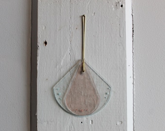 Pendant #32 // stained glass decor, window decor, wall hanging, modern stained glass, minimal stained glass
