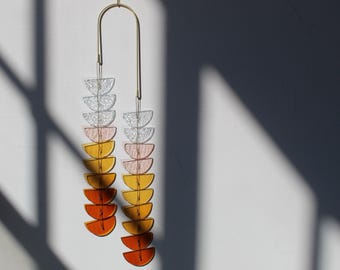 TANDEM SARTA #29 // stained glass decor, window decor, wall hanging, modern stained glass, minimal stained glass