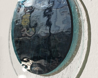 Pendant #13 // stained glass decor, window decor, wall hanging, modern stained glass, minimal stained glass