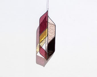 LIS Element #14 // window hanging, wall art, customizable, suncatcher, glass art, modern stained glass