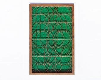 Framed ARBELLA Panel #8 // Turquoise // ready to hang