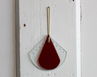 Pendant #38 // stained glass decor, window decor, wall hanging, modern stained glass, minimal stained glass