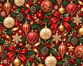 Carta da regalo natalizia di lusso, tessuto natalizio 100% cotone, carta da regalo per le feste, tessuto su misura, pacchetto di motivi natalizi.