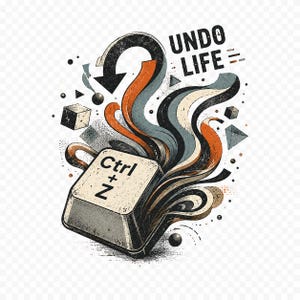 T-shirt Ctrl Z, design clavier rétro, t-shirt humoristique pour les développeurs, cadeau pour graphistes, t-shirt personnalisé