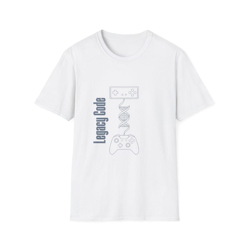Legacy Code T-Shirt | Retro Game Controller DNA Design image 2