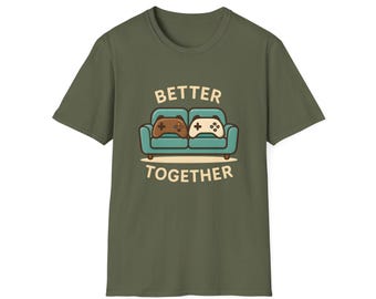 Better Together Couch Gaming Controllers T-Shirt | Cute Gamer Tee