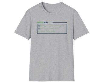 T-shirt med status för samarbetsläge i RPG-uppdrag | T-shirt med spelgränssnitt