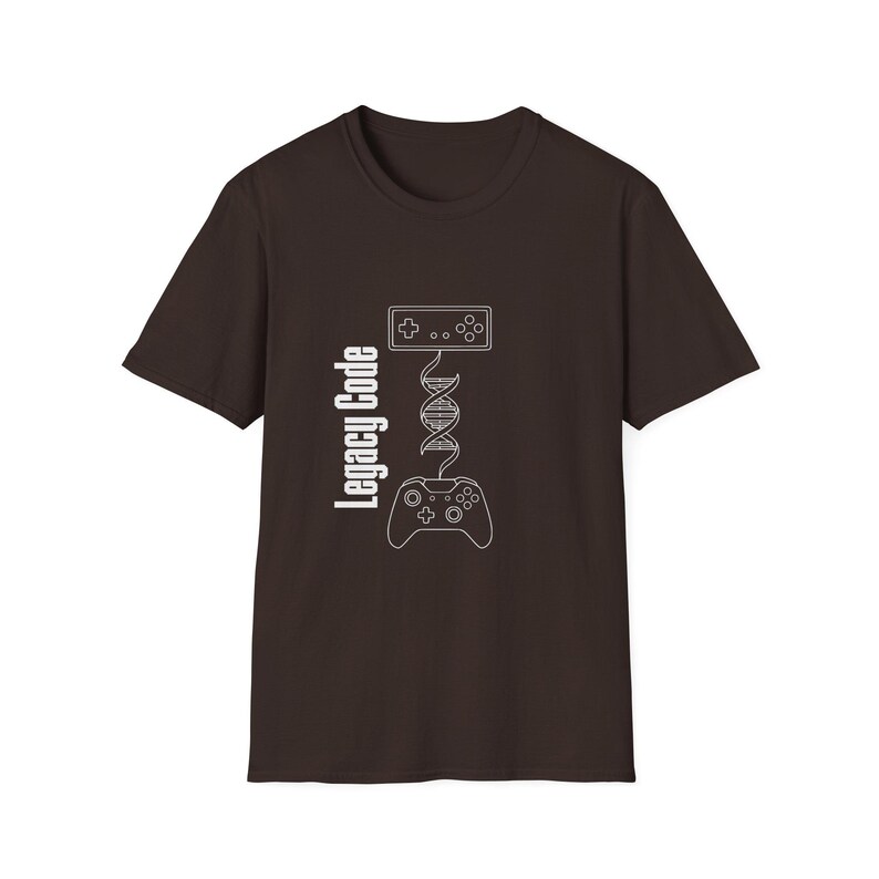 Legacy Code T-Shirt | Retro Game Controller DNA Design image 5
