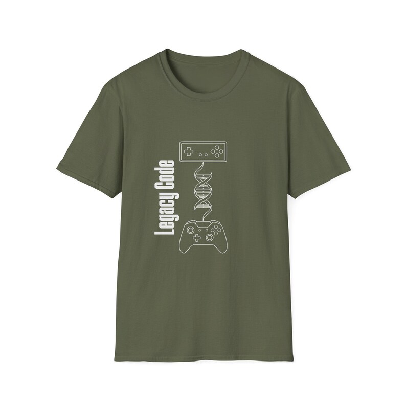 Legacy Code T-Shirt | Retro Game Controller DNA Design image 6