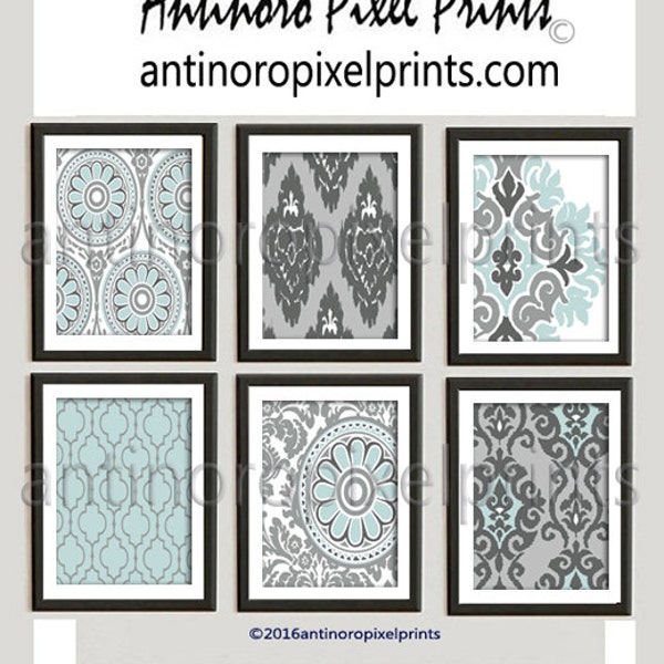 Aqua Blue Grey - Etsy