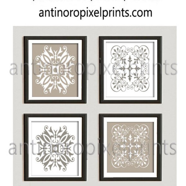 Damask Wall Art Etsy