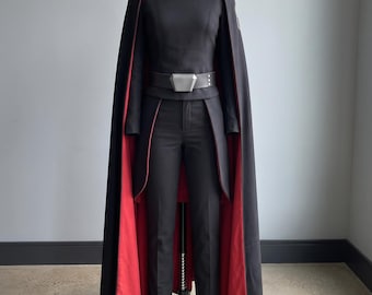 Star Wars Andra Systern Cosplay Kostym Sith Lord Skurk Handgjord Outfit Cape