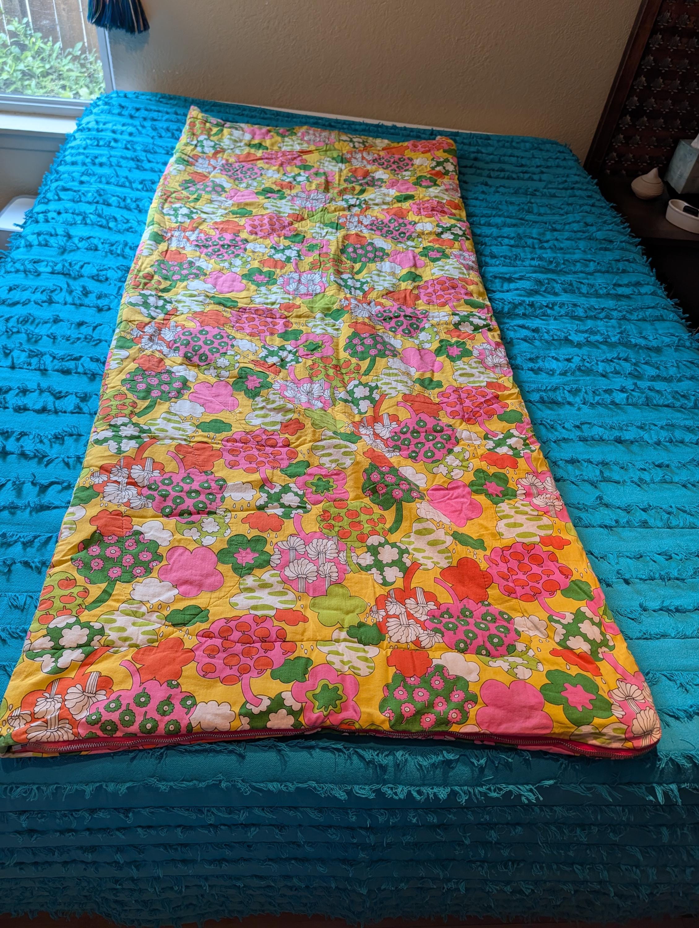 70s  ビンテージ  LOVE  寝袋 Vintage 70s Sleeping Bag - Etsy