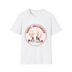 Happy Halloween Ghost T-Shirt | Vintage Trick or Treat Tee | Retro Spooky Ghost Shirt | Cute Autumn Fall Tee | Halloween Lover Gift