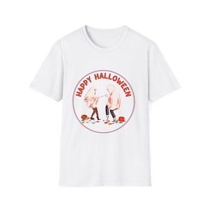 Happy Halloween Ghost T-Shirt | Vintage Trick or Treat Tee | Retro Spooky Ghost Shirt | Cute Autumn Fall Tee | Halloween Lover Gift