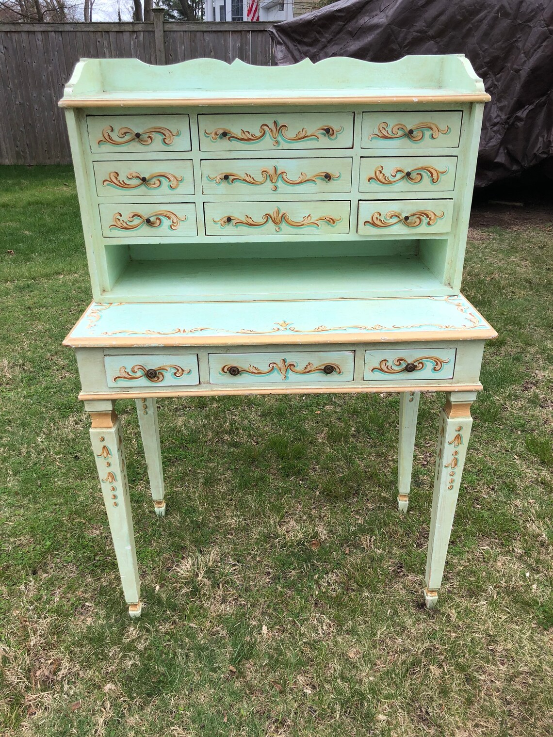 Hand painted desk Etsy