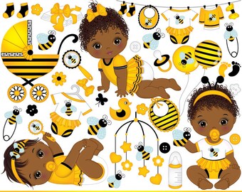 Baby Bee Clipart Etsy