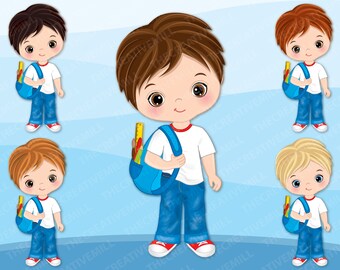 Boy In Jeans Clipart Etsy