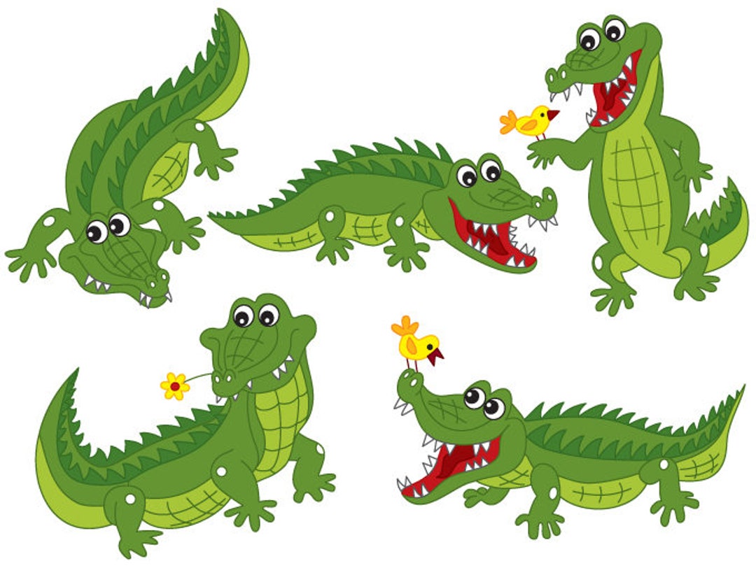 Crocodile Clipart Digital Vector Crocodile, Africa, Safari, Alligator