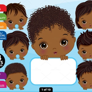 Peekaboo Baby Boy Clipart, Vector Newborn, Blue Baby, Afro Baby Shower, Black Baby, African American PNG, Toddler, Boy Peek a Boo Clip Art
