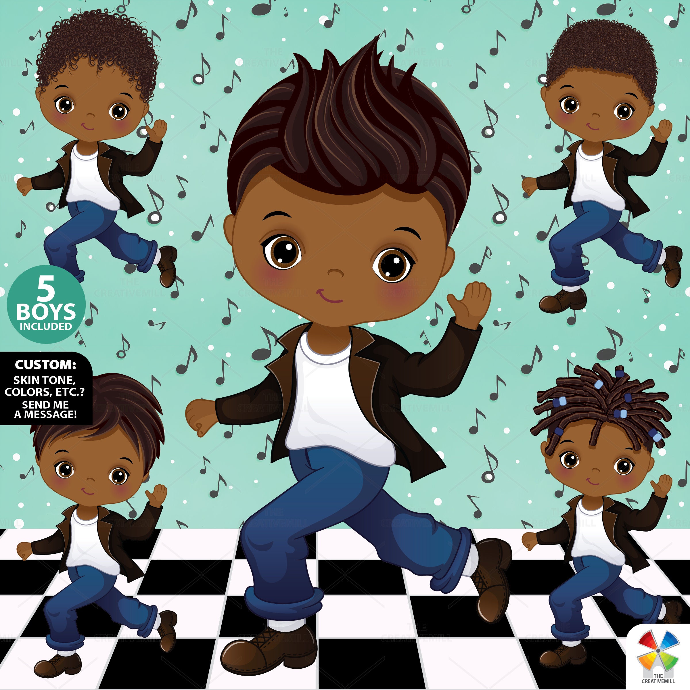 Sock Hop Clipart Vector Retro Dance 50's Retro Vintage Etsy España