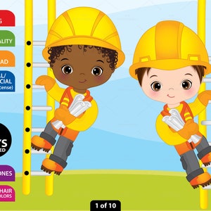 Bouw Jongens Clipart - Vector Bouw Clipart, Jongens Clipart, Bouw Kinderen Clipart, Kinderen Clipart, Bouw Jongens Clip Art