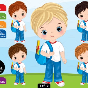 School jongen clipart-vector student clipart, jongen clipart, terug naar school clipart, kleine jongen clipart, onderwijs clipart, studie jongens illustraties