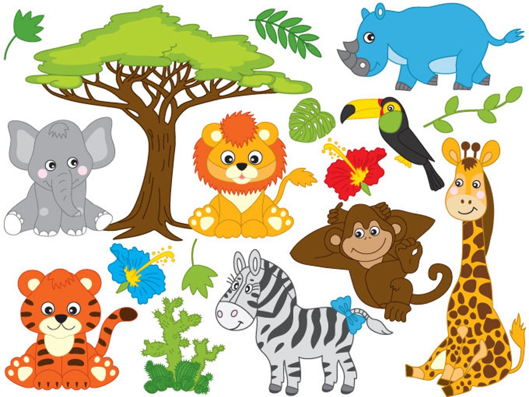 Jungle Animals Clipart Jungle Friends Clip Art Safari | lupon.gov.ph