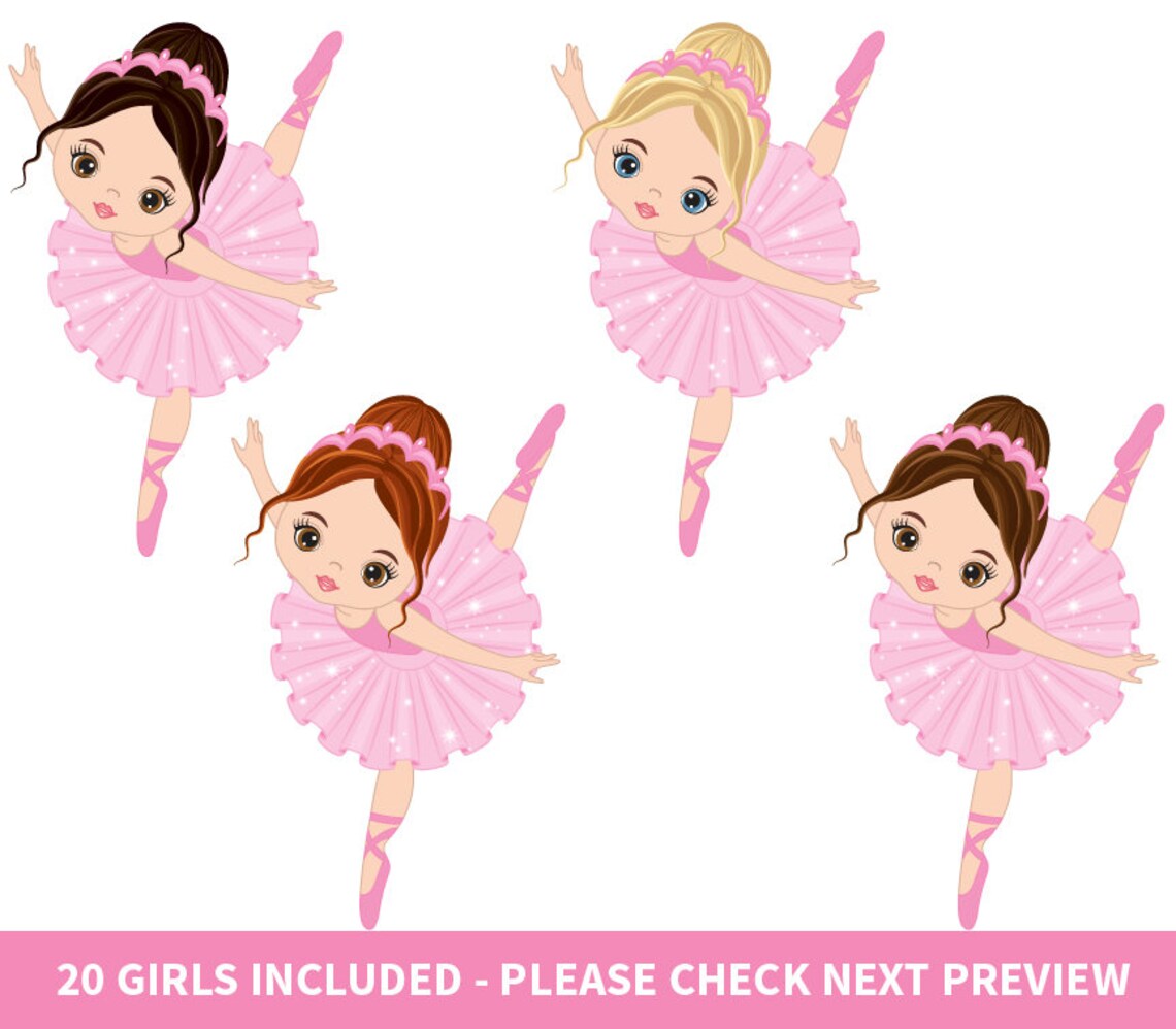 Ballerina Clipart Vector Ballerina Clipart Ballet Clipart | Etsy