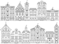 Houses Clipart - Digital Vector Houses, Home, House, City, Town, Black White House Clip Art 