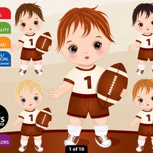 Clipart de bebê menino de futebol americano, futebol vetorial, menino fofo, esporte, infantil, personagem, criança PNG, infantil, clipart de bebê de 1 ano