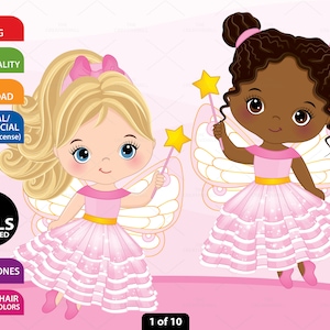 Kleine Fee Clipart - Vektor Fee Clipart, Prinzessin Clipart, Fee Mädchen Clipart, Little Girl Clipart, Süße Fee Clipart, Fee Clipart