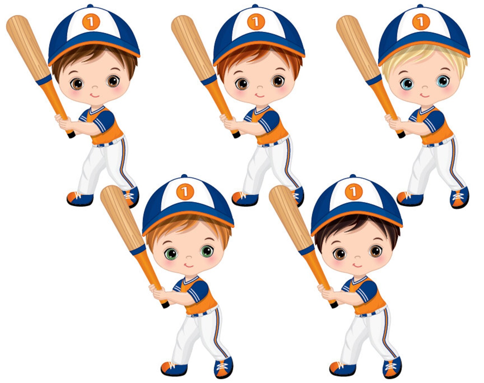 Baseball Clipart Vector Baseball Clipart Boy Clipart Etsy