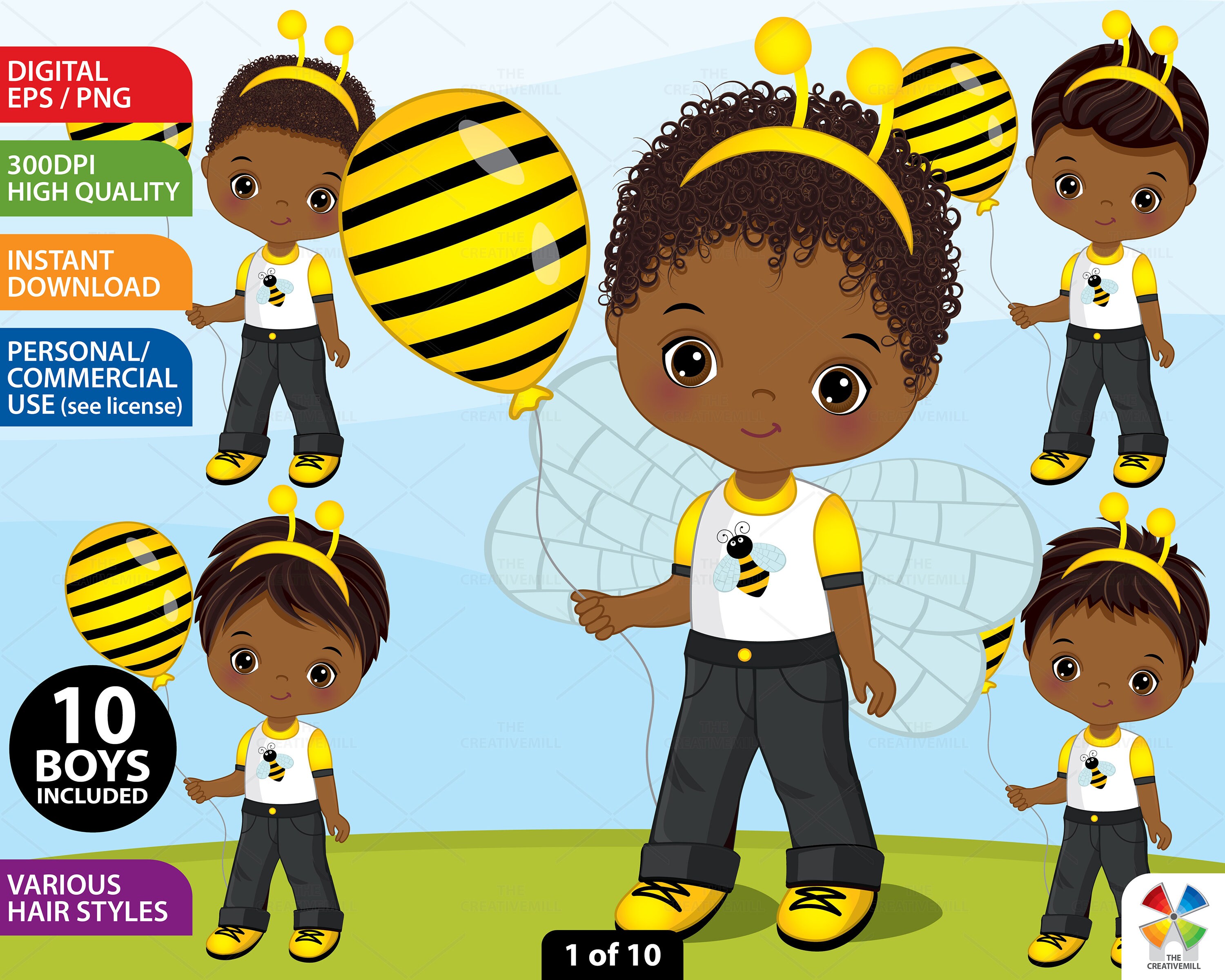 Boy Bumblebee Clipart Vector Bee Clipart Boy Clipart Bee - Etsy UK