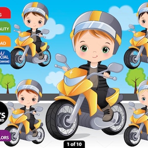 Motor Boy Clipart, Vector Motorcycle, Sport, Baker Character, Driving Boy, Little Boy PNG, Learning, Riding Bike, Outdoors Clip Art