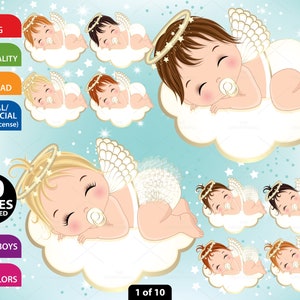 Baby Angel Clipart, Vector Nativity, Angel Ring, Gold Angel PNG, Doll, Angel Wings, Religious, Baptism, Christian, Cloud, Cute Baby Clip Art