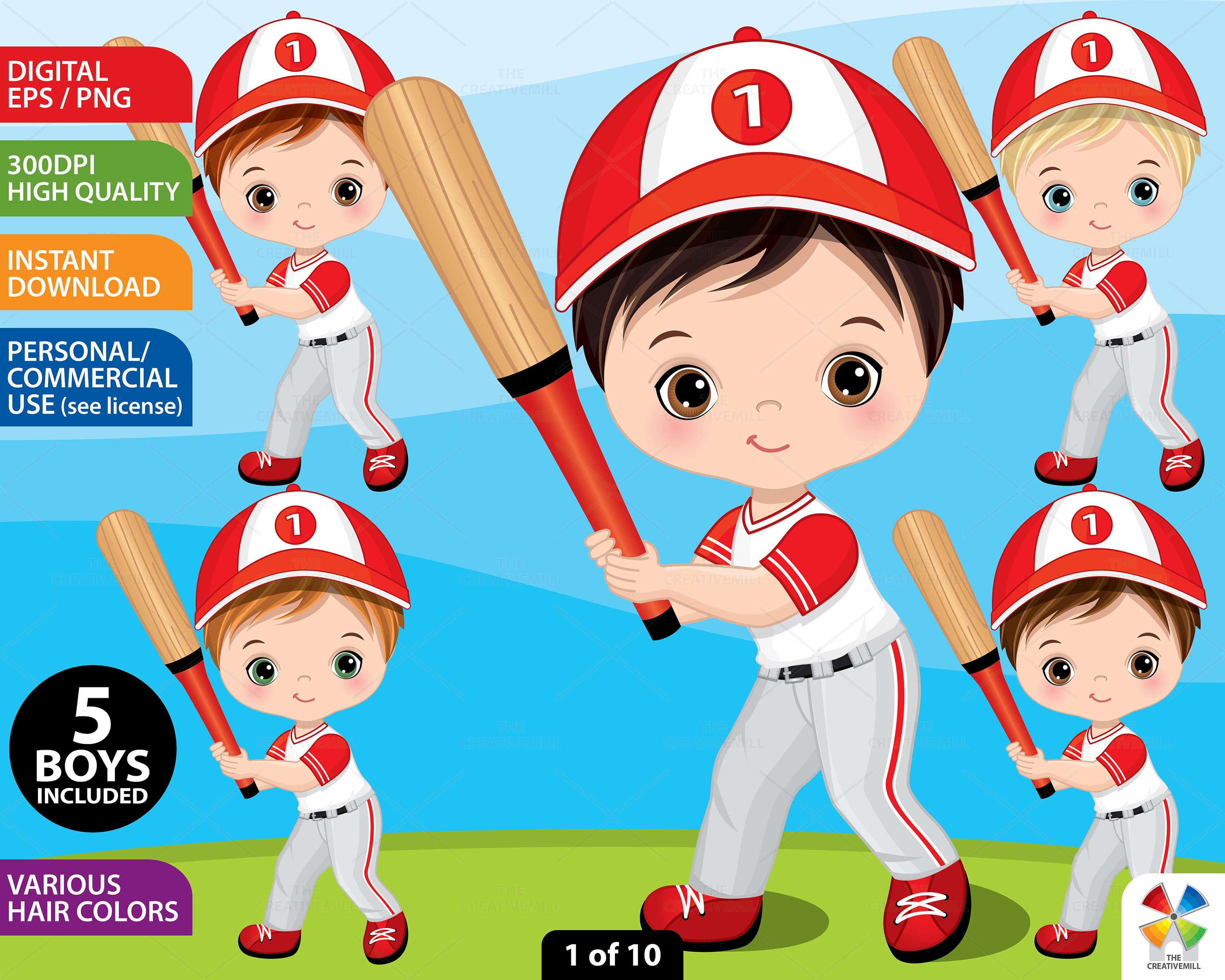Kids Playing Baseball Clipart Png