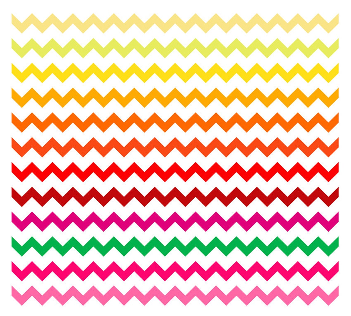 48 Digital Rainbow Chevron Borders Clip Art - Etsy