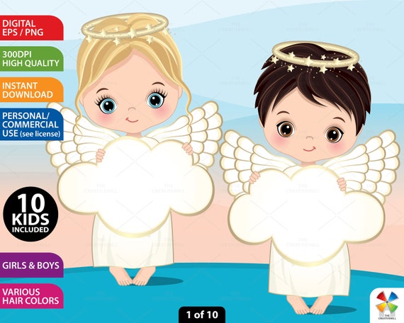 Cute Angel Clipart Vector Nativity Angel Ring Gold Wing - Etsy