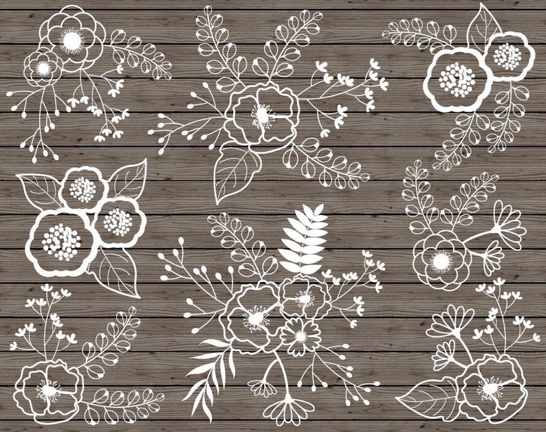 Download Rustic Floral Clipart Vector Flowers Clipart Rustic ...
