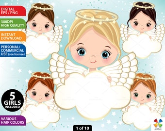 Cute Angel Clipart Vector Nativity Ring Little Girl PNG - Etsy