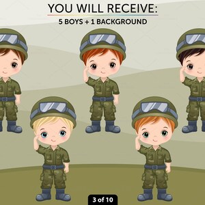 Little Soldier Clipart, Vector Army Boy, Military Boy PNG, Personaje ...