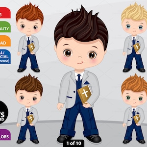 Ragazzo prima comunione Clipart, Comunione vettoriale, Santo, Bibbia, Ragazzino carino, Ragazzo in tuta, Comunione PNG, Religioso, Kid Christian Clip Art