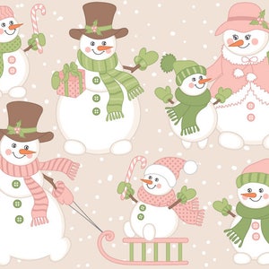 Black White Snowman Clipart Digital Vector Christmas New Etsy
