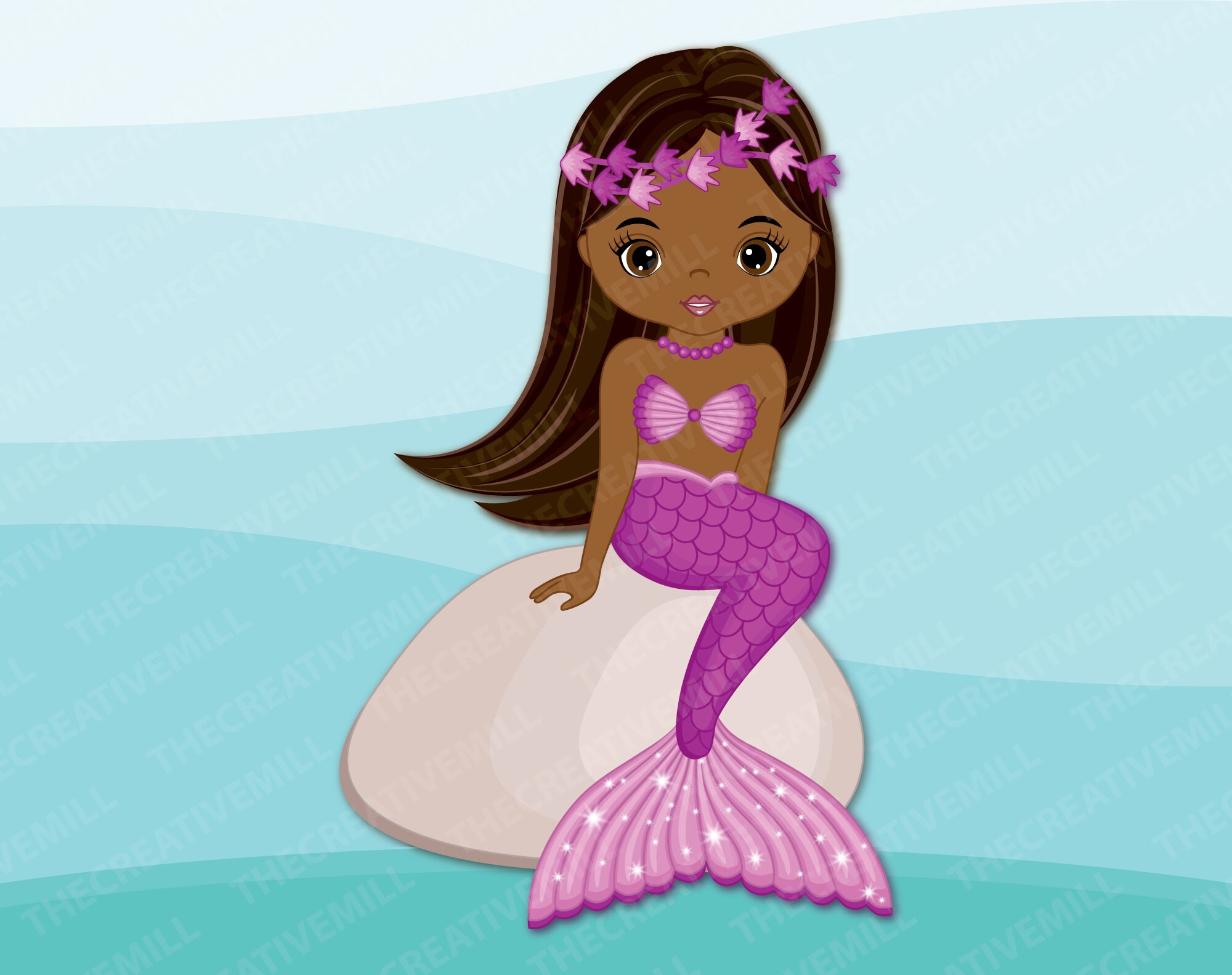 Download African American Mermaids Clipart Vector Mermaids Clipart ...