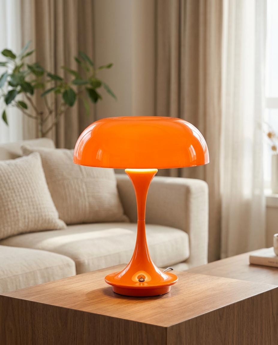 Vintage orange lamp - Etsy 日本