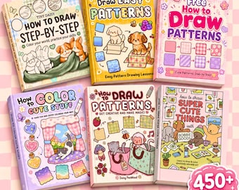 How to Draw Cute Things Step by Step PDF Bundle | Kawaii Drawing Books | Learn to Draw Animals, Food, | Printable Digital Download