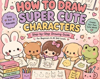 How to Draw Cute Stuff PDF Collection | Kawaii Drawing Tutorials for Kids, Teens & Adults | Printable Step by Step Drawing Books Digital