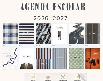 Customizable Digital School Planner 2026-2027 | Downloadable PDF | 100+ Covers | Stickers Included | For Women, Men, and Children