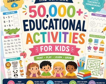 50,000+ Printable Worksheets for Kids | Preschool & Kindergarten Activities | Teacher Resources | Homeschool PDF | PLR MRR